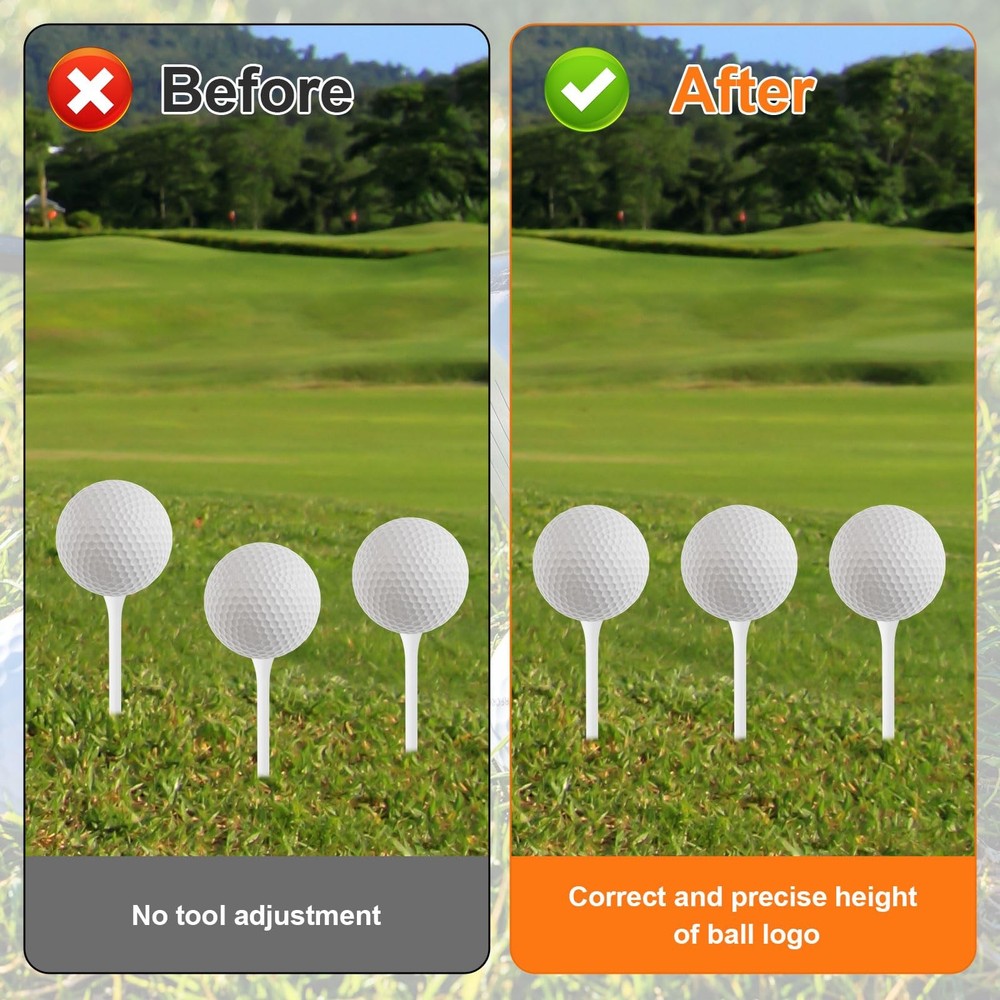 Golf Tee Height Adjuster, 6 Settings Plastic Adjustments Tee Height Positioner G