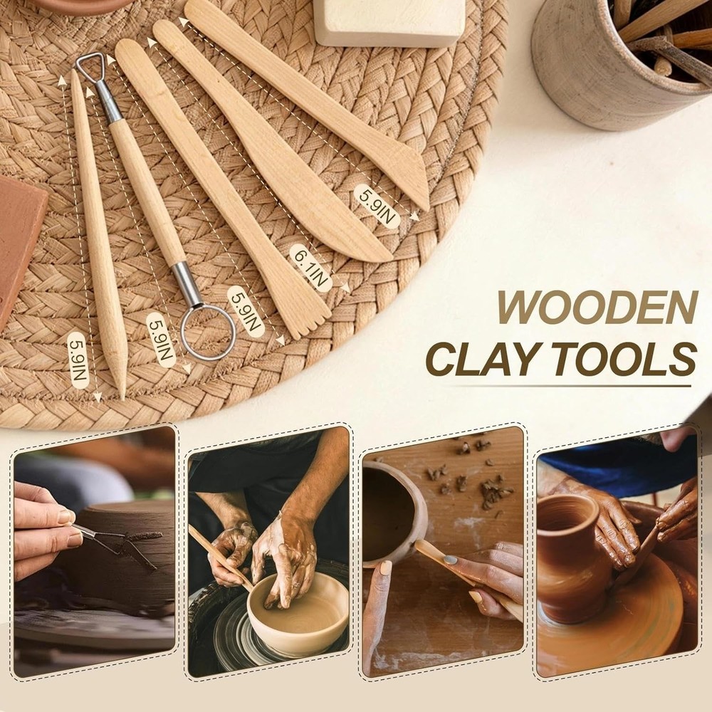 YEYETUO 27PCS Pottery Clay Sculpting Modeling Tool Kit