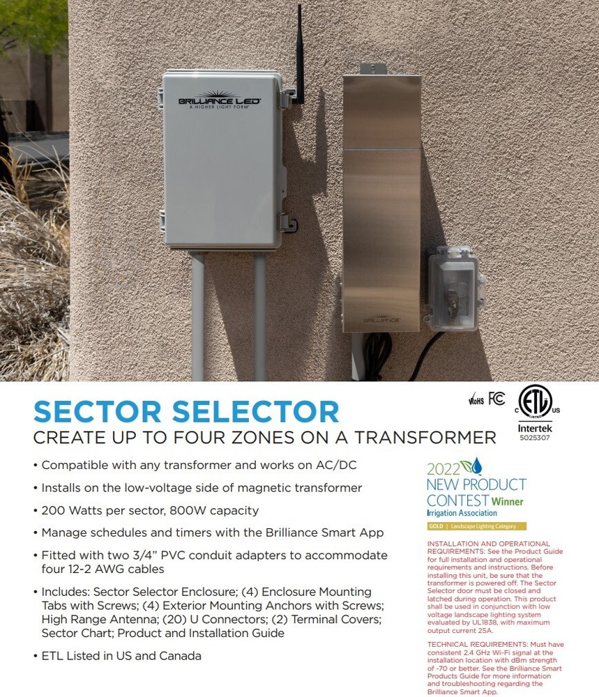 Brilliance BR-SECTOR-SELECTOR Sector Selector Smart Controller 4 Zone 800W Total