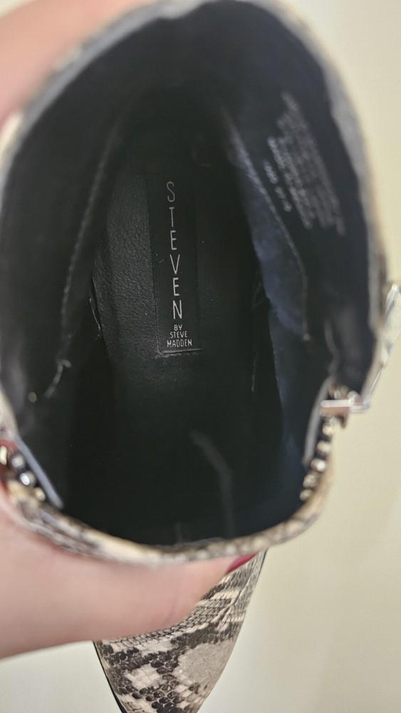 STEVEN by Steve Madden Snake Pattern Boots