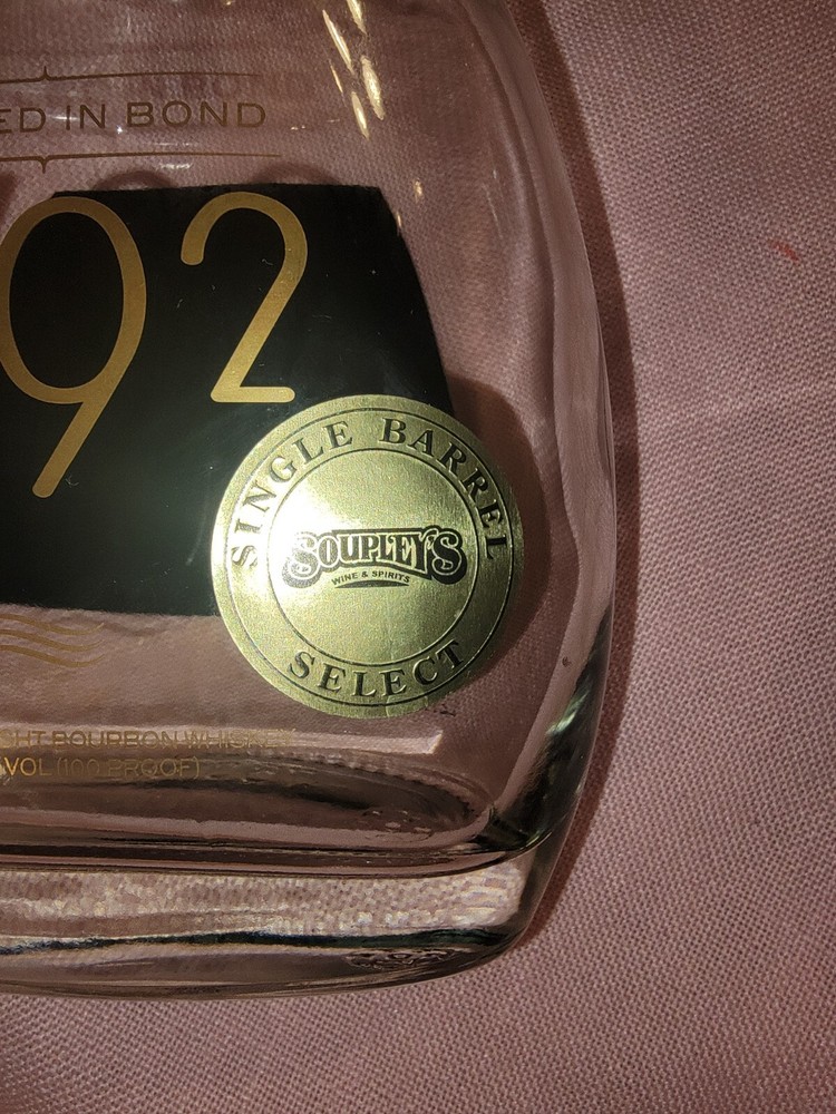 1792 Age Twelve Year Empty Bourbon Bottle Rare Project Bottle