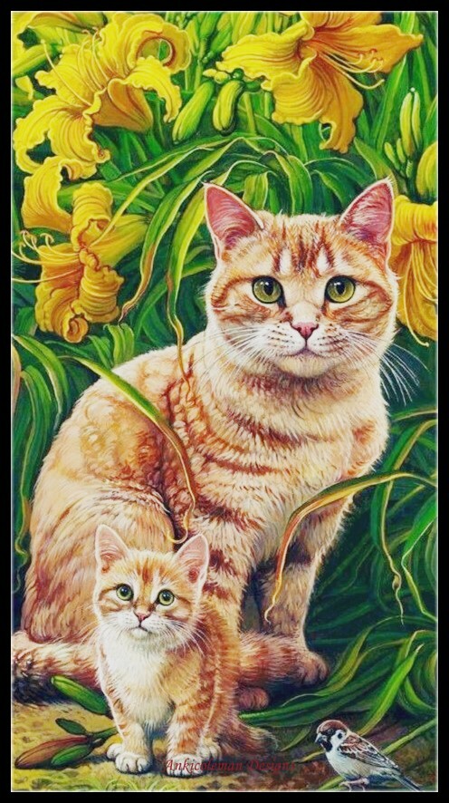 Motherly Love 2 - DIY Chart Counted Cross Stitch Patterns Needlework DMC Color