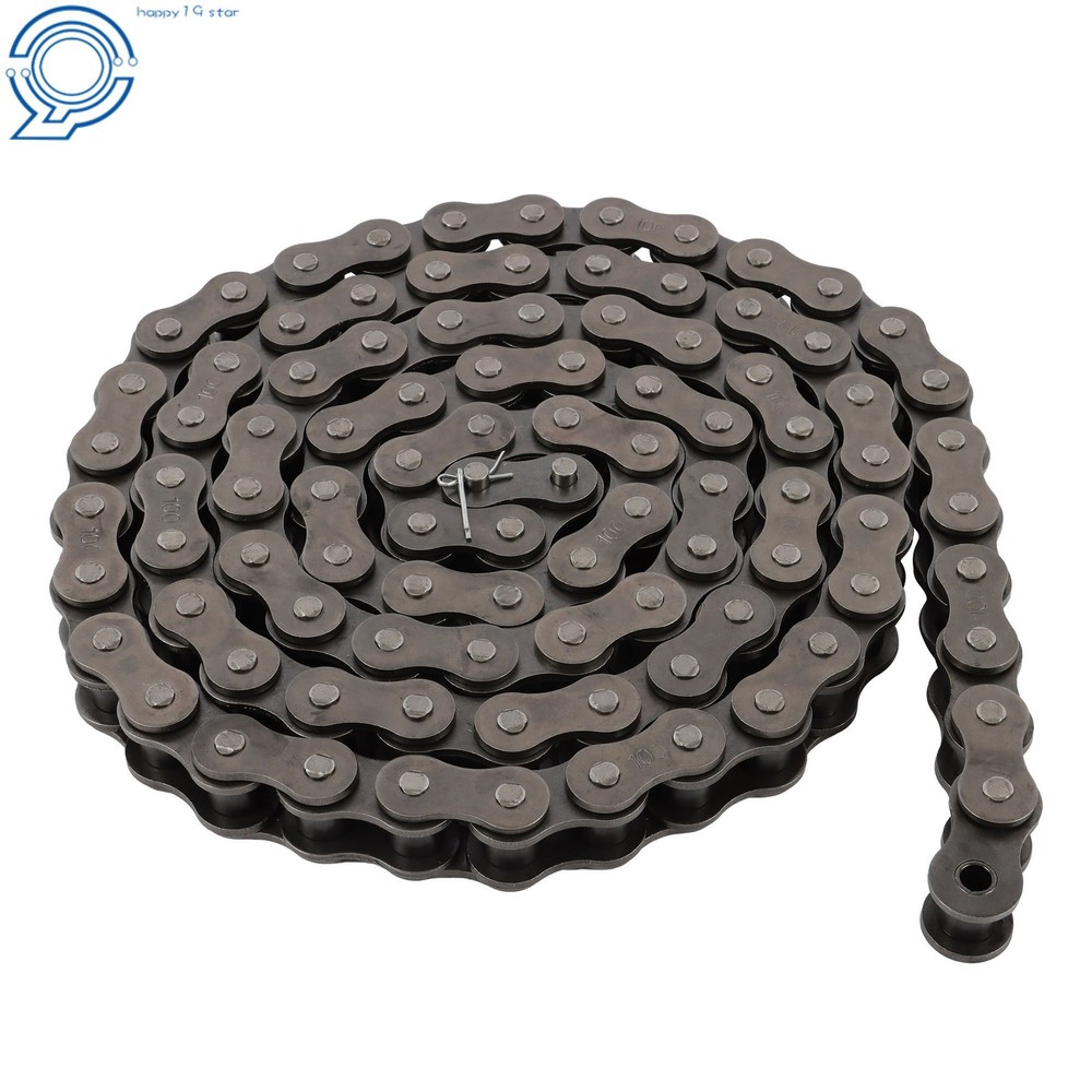 #100 Heavy Duty Roller Chain × 10 ft + 1 Connecting Links