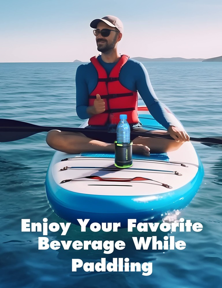 SUP Paddle Board Cup Holder with Rubber Tab Inflatable Paddle Board Accessory