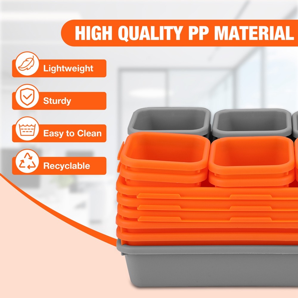 ValueMax 21 PCS Tool Box Organizer Set PP Material Interlocking Tool Organizer
