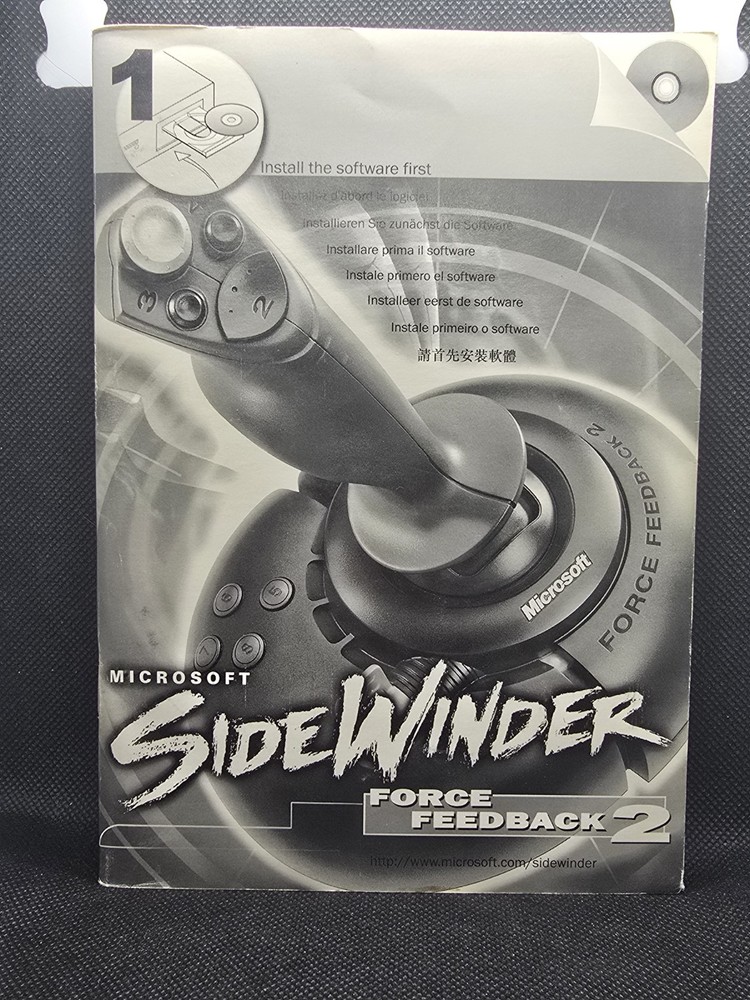 Microsoft SideWinder Force Feedback 2 Game Controller Software/Manual Only (PC)