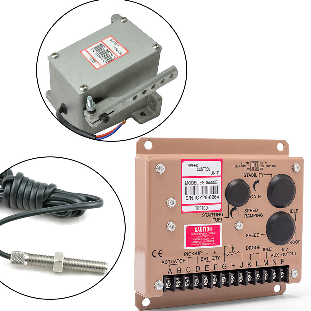 Electronic Engine Speed Controller Governor Magnetic Speed Sensor Actuator Kit