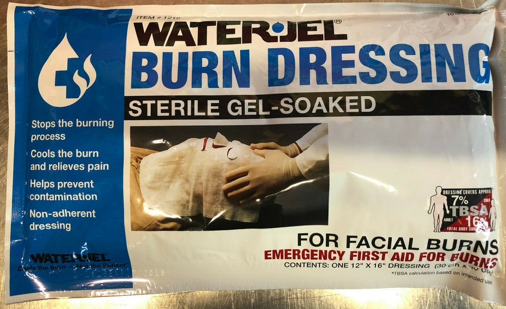WATER JEL Burn Dressing - Single Packets - Multiple Sizes! - Open Box - Expired
