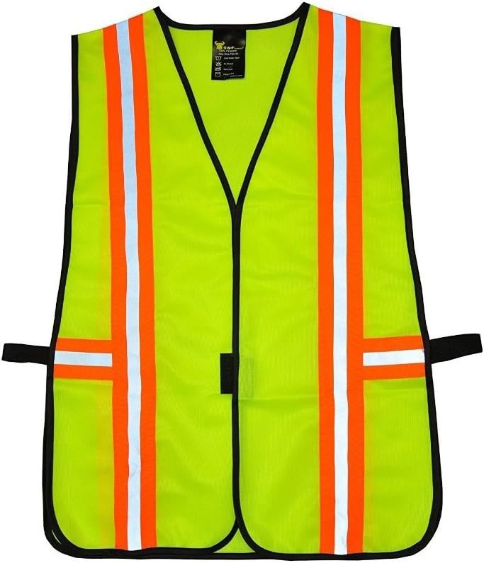 High Visibility Reflective Safety Vest ANSI Class 2 with Multi-Function Pockets