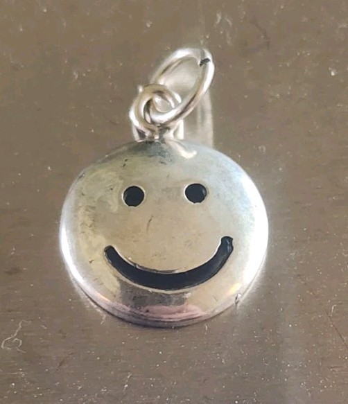 925 Sterling Silver Charm Happy Face