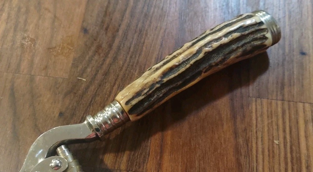 VINTAGE BARON KITCHEN POULTRY SHEARS STAG HANDLE SOLINGEN GERMANY