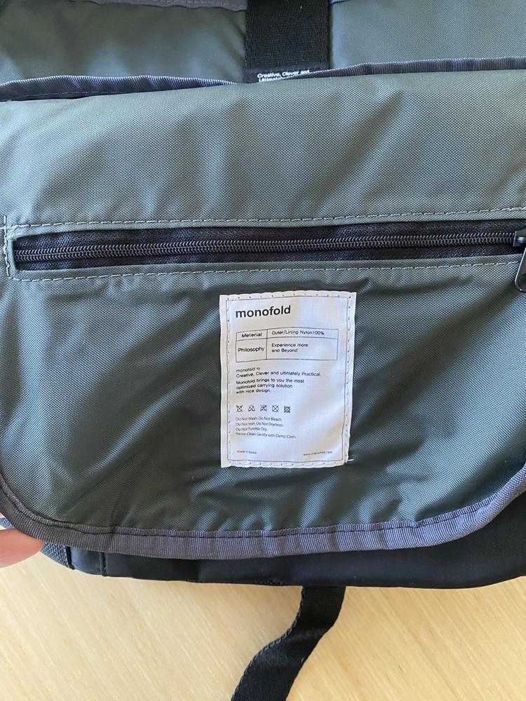 Monofold Compass Backpack NWT Black Gorpcore Unisex Adjustable Straps