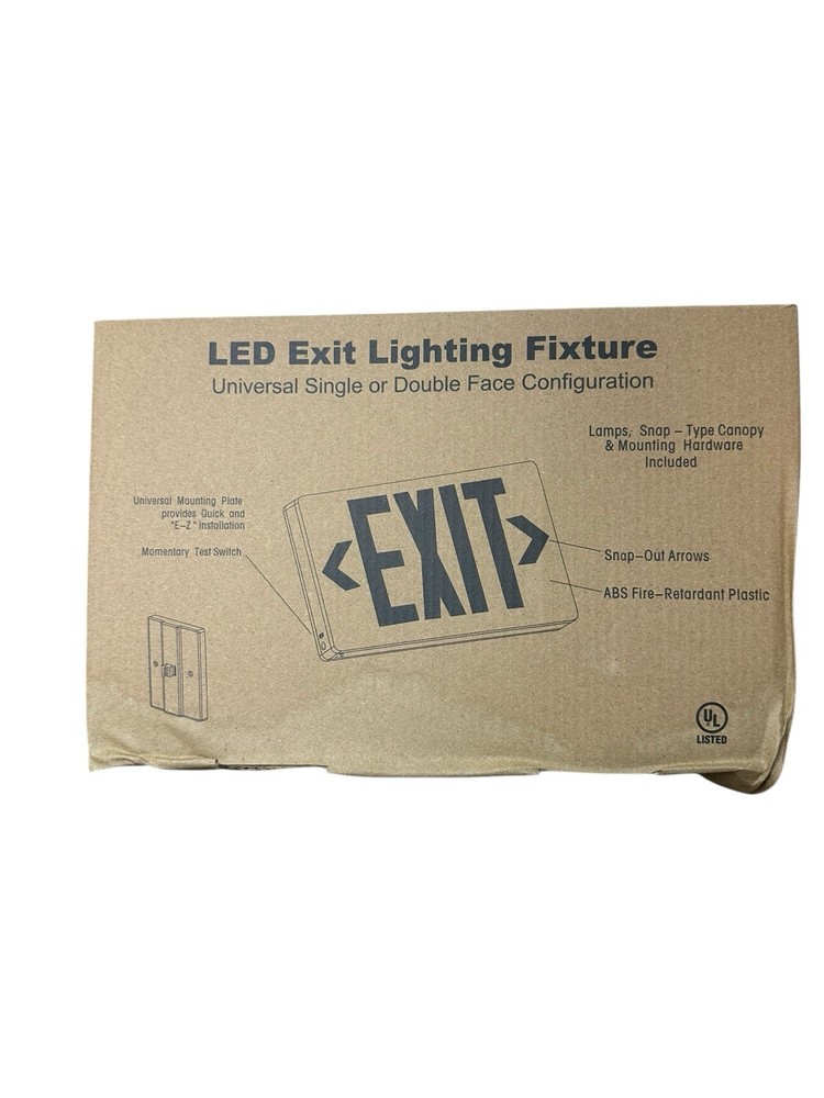 LED Exit Lighting Fixture Set Of 7 New