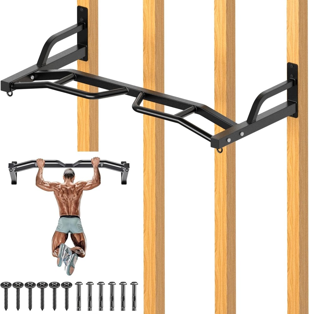 48" Ceiling Mounted Pull Up Bar Heavy Duty Multi-Grip Chin Up Bar,Mounted Pullup