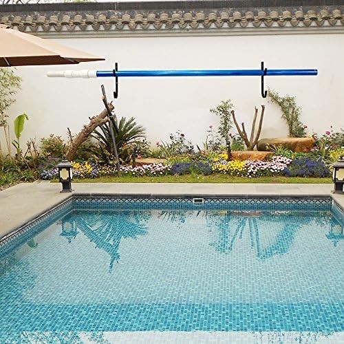 Durable Heavy-Duty Pool Pole Hangers - Multi-Functional 4pc Black Aluminum Set