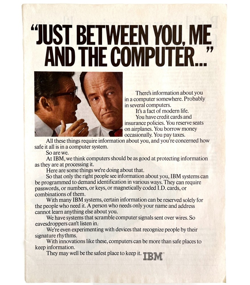 IBM Computer Processors 1979 Advertisement Vintage Information Security DWKK7