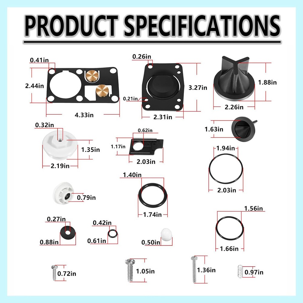 Replace Jabsco 29045-2000 Twist N Lock Marine Manual Toilet Service Kit 98-07