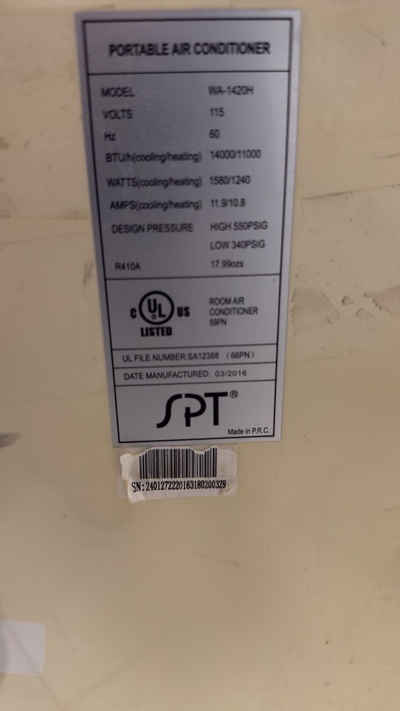 Portable Air Conditioner 14000 BTU 4- in-1 AC Unit for Cooling and Heating