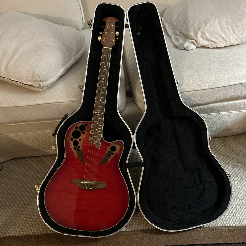 Ovation Celebrity OP30 Guitar ; Ruby Red ; Comes With Case