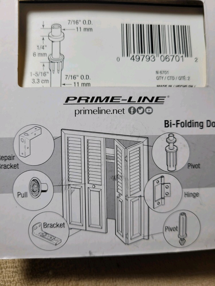 Prime Line Bifold Door top guide roller
