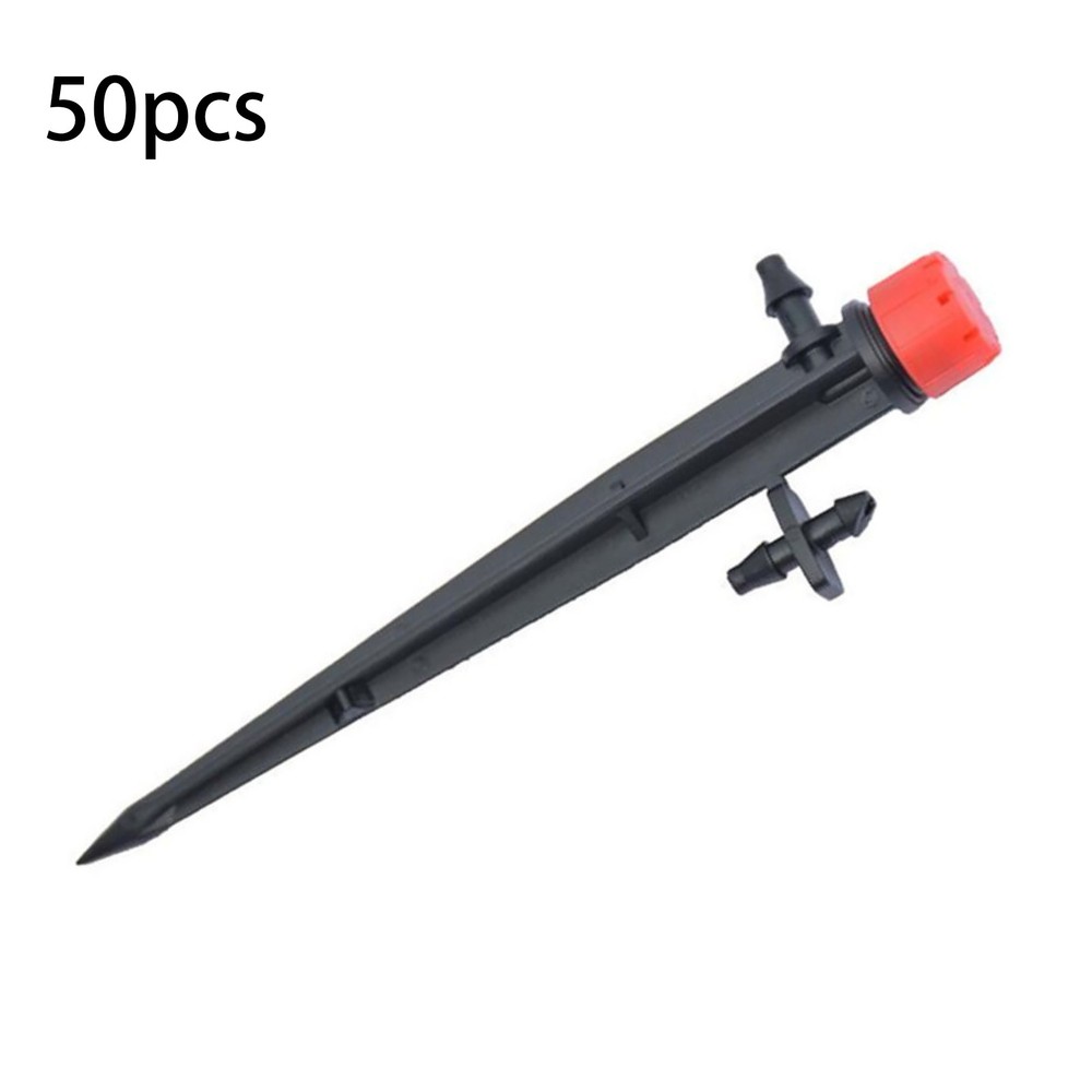 50Pack Adjustable Water Flow Irrigation Dripper Nozzle Stake Emitter Drip eew