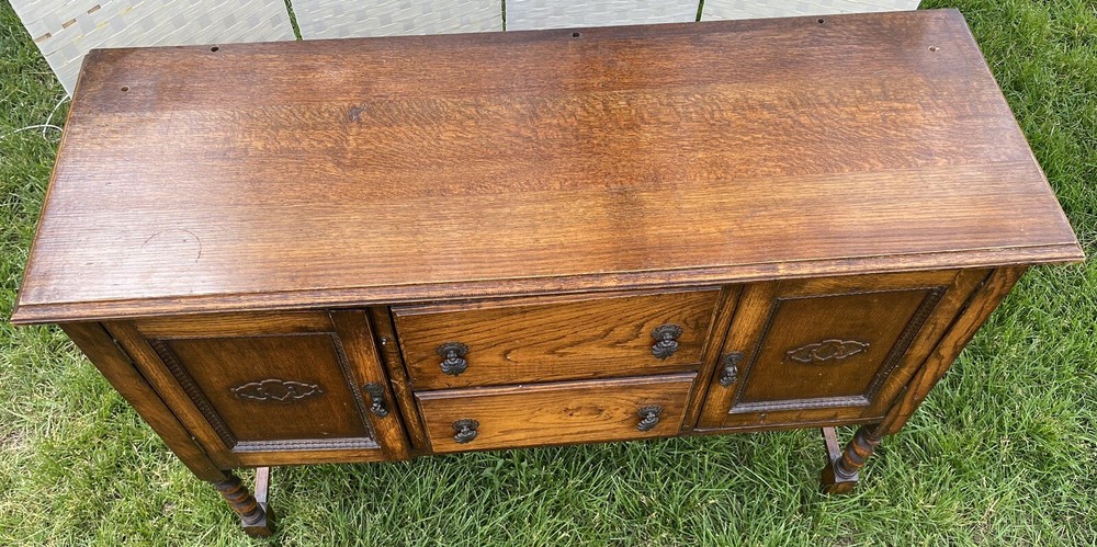 Antique English Jacobean Sideboard Server Buffet