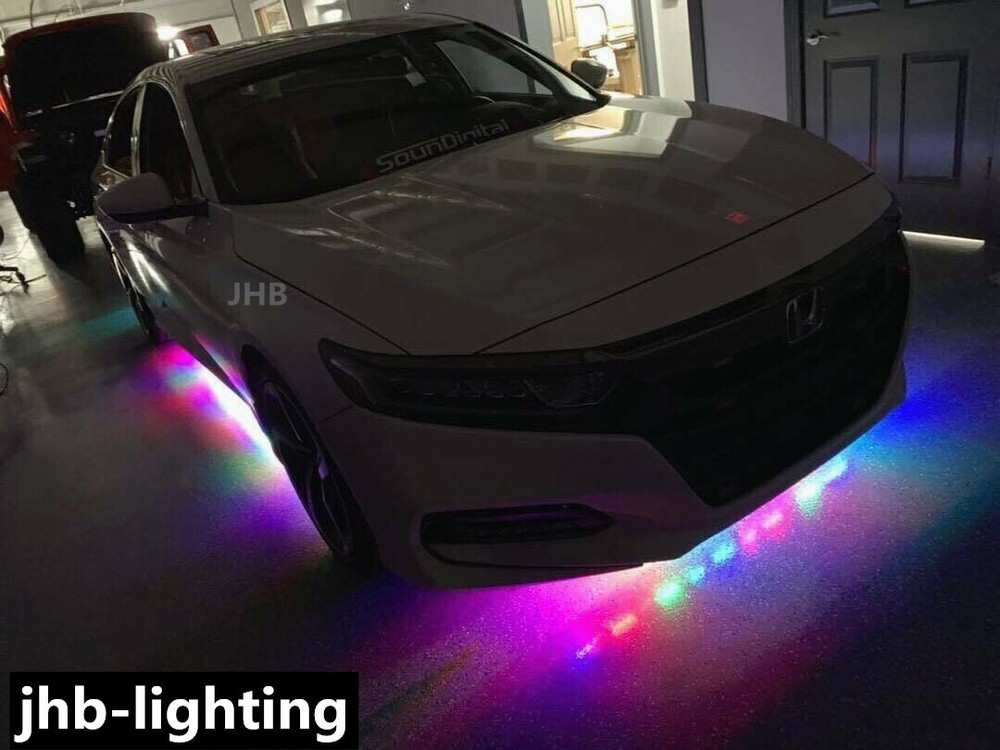 4PCS 4FT+2PCS 6.5FT KIT DOUBLE ROW Remote+APP CHASING Flow LED Strips Lights Kit