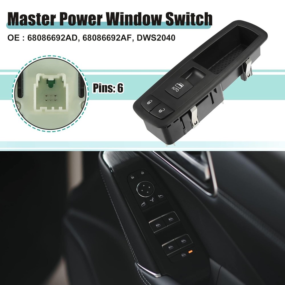 Front Right Passenger Side Master Power Window Switch Fit for Jeep Grand