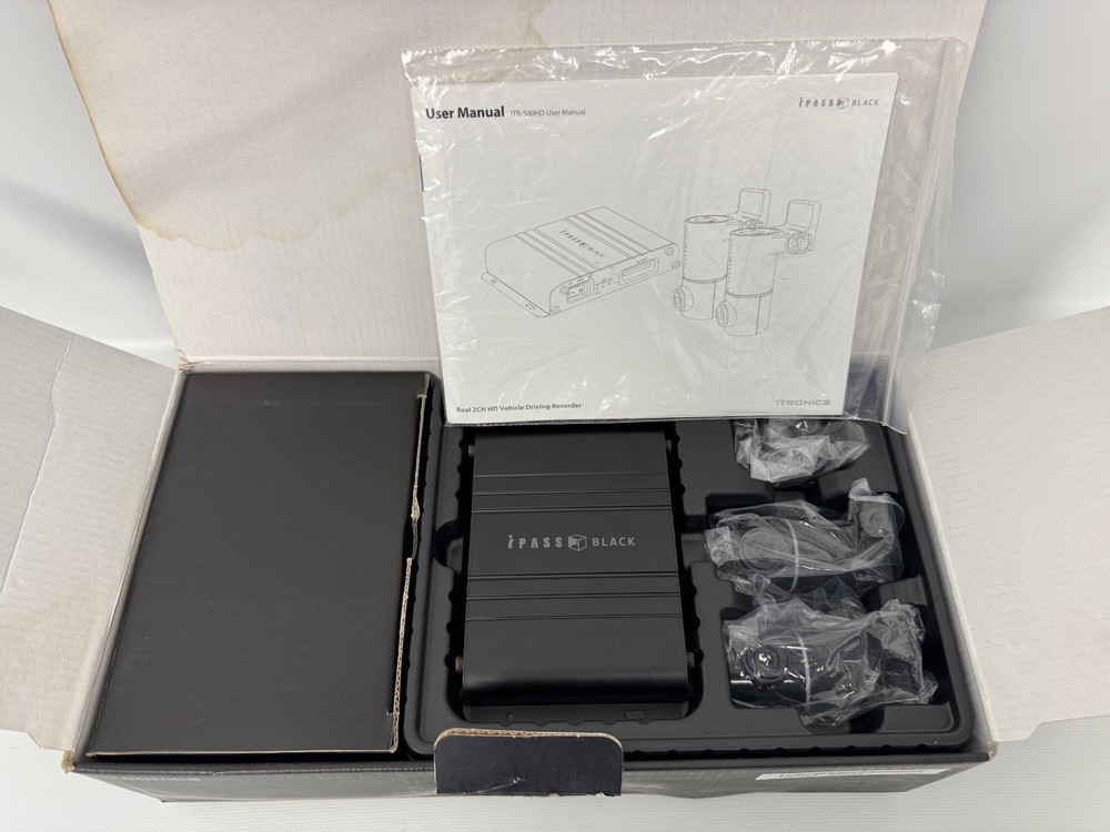 ITRONICS ITB-500HD IPASS BLACK HD 2 CHANNEL VECHICLE DRIVING RECORDER