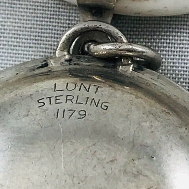 Sterling Baby Rattle w/Plastic Ring