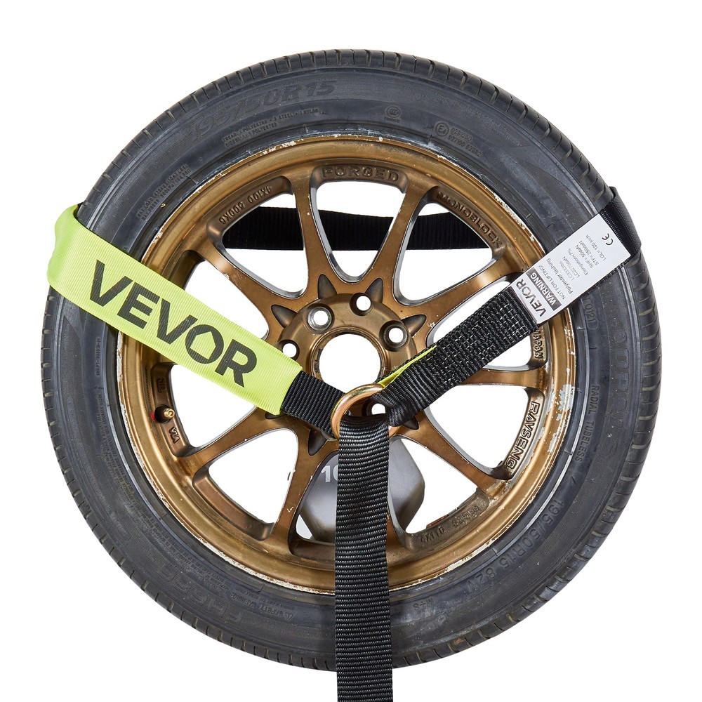 VEVOR Wheel Chock Tie-Down Kit with Flat Hook Break Strength 10009 lbs