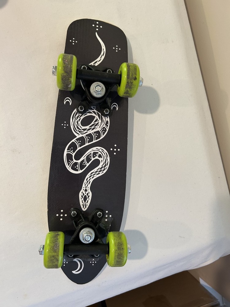 Mini Skateboard Snake Design On Bottom For Kids Rideable