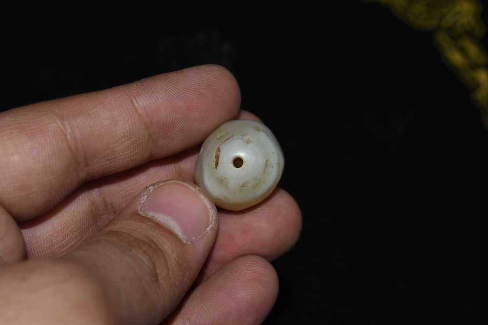 Large Ancient Round Banded Agate Stone Bead over 2000 Years Old