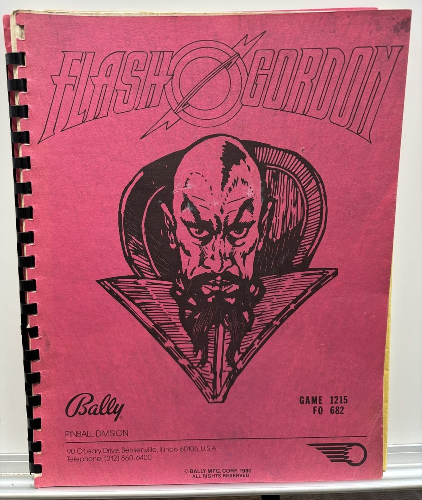 ORIGINAL-BALLY-FLASH GORDON-INSTALLATION AND GAME OPERATION INSTRUCTIONS