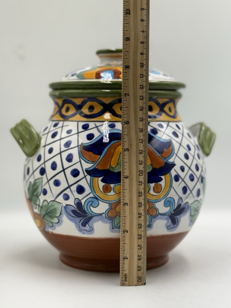 Hand Painted Decorative Cookie Jar, 9x9