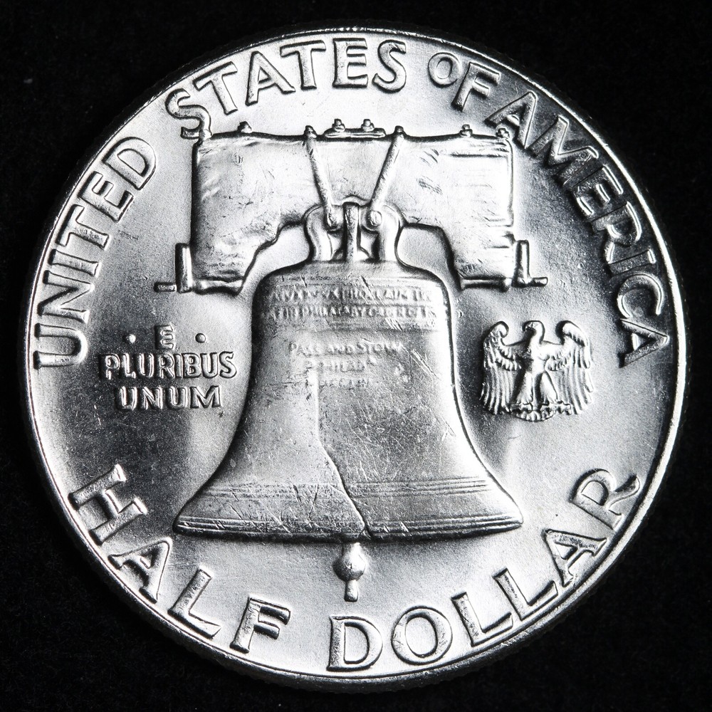 GEM BU UNCIRCULATED UNC MS 1962 SILVER  FRANKLIN HALF DOLLAR BRILLIANT LUSTER