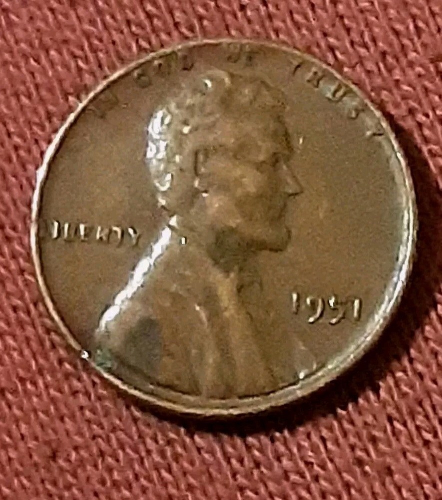 1951 lincoln wheat penny MULTIPLE ERRORS