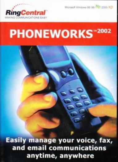 Phone Works 2002 PC CD send manage fax messaging machine faxes computer program!