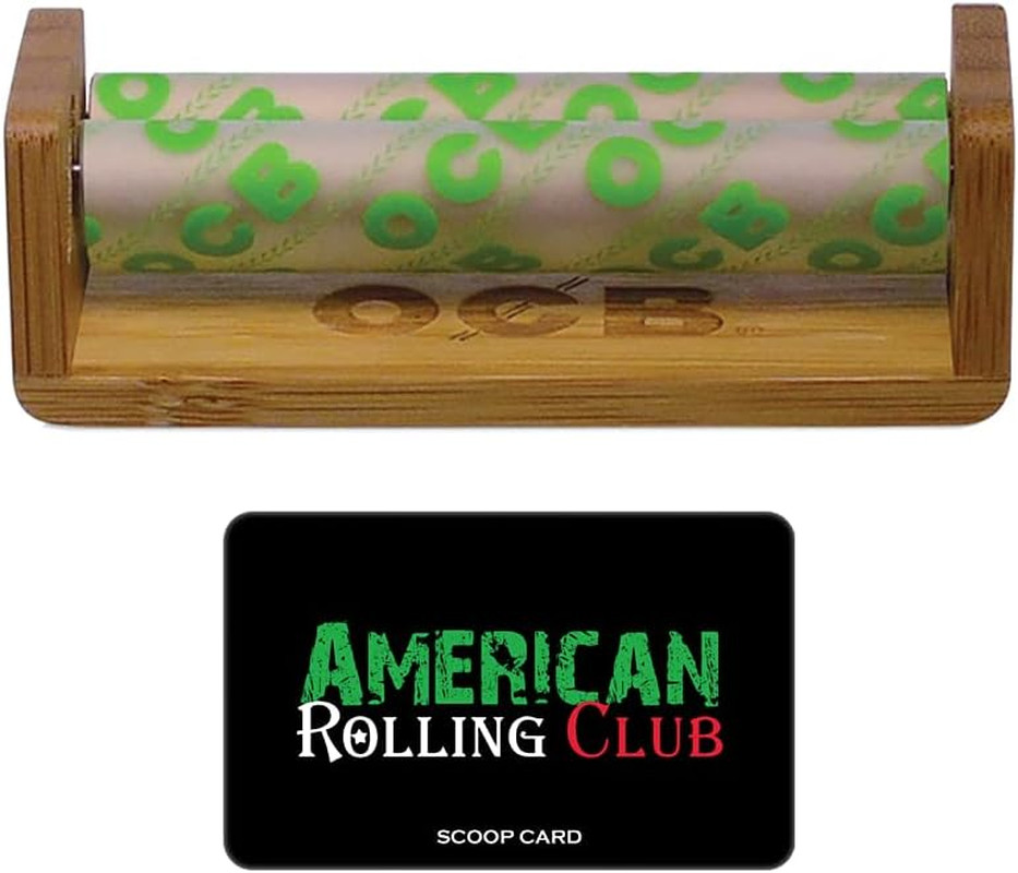 OCB 79Mm 1 1/4 Bamboo Wood Cigarette Rolling Machine Includes American Rolling C