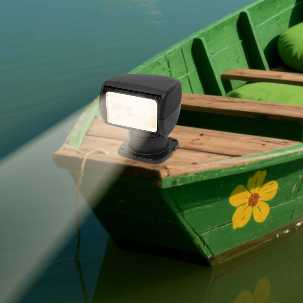 Yacht Remote Control Searchlight Multi-function Boat Spotlight Halogen 12V 100W