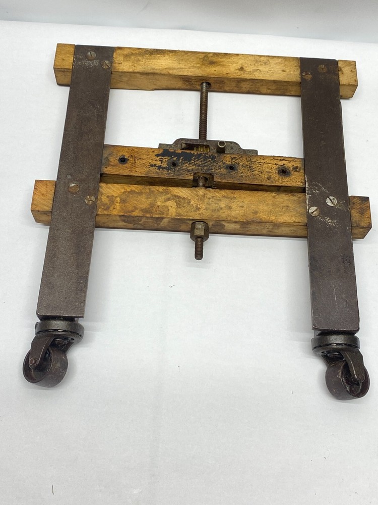 Antique Cast Iron Caster Wheels -Adjustable Leveling - Salvaged Hardware Piano