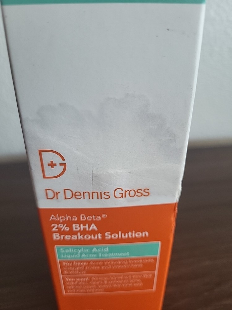 Dr Dennis Gross Alpha Beta 2% BHA Breakout Solution ~ 5.0 fl oz~Damaged Box