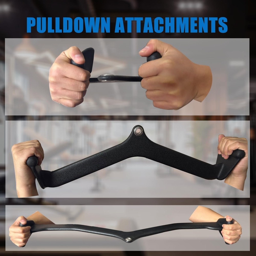 BLUSLM LAT Pulldown Attachments, LAT Bar Cable Machine Attachment,T-bar V-bar...