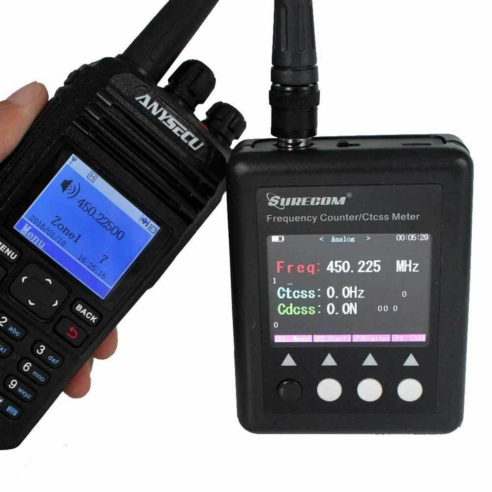 SF401 Plus Frequency Counter Meter with CTCCSS/DCS Decoder for Walkie Talkie