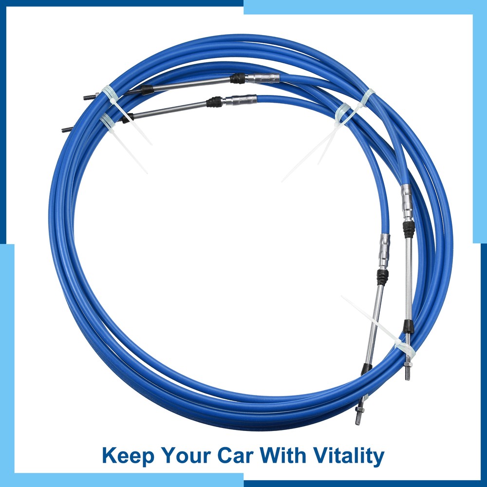 Pack(2) 13FT Throttle Control Cable Shift Control Lever 33C for YAMAHA Engine