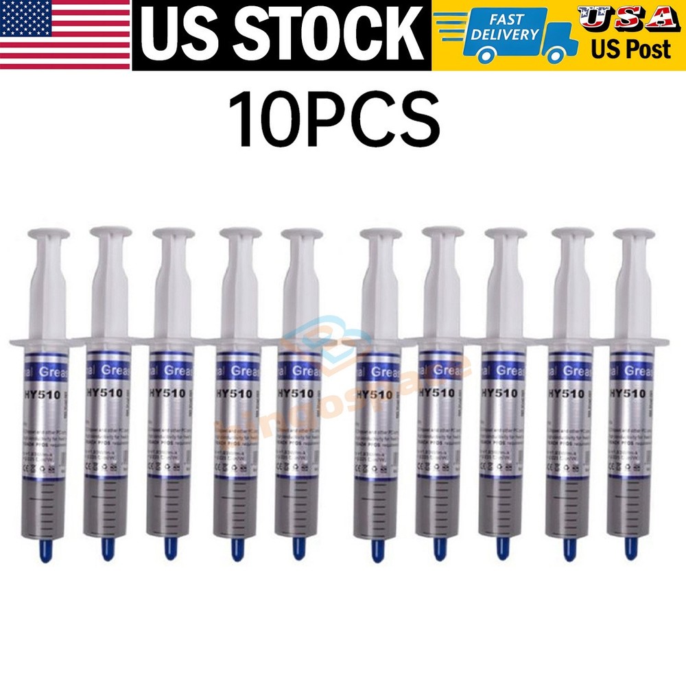 10PCS HY510 Grey Thermal Conductive Grease Paste For GPU CPU Chipset Cooling 30g