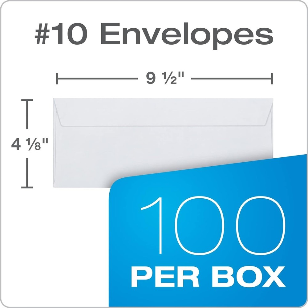 Letter Size Security Envelopes, 100 Pack - Self-Sealing for Maximum Protection