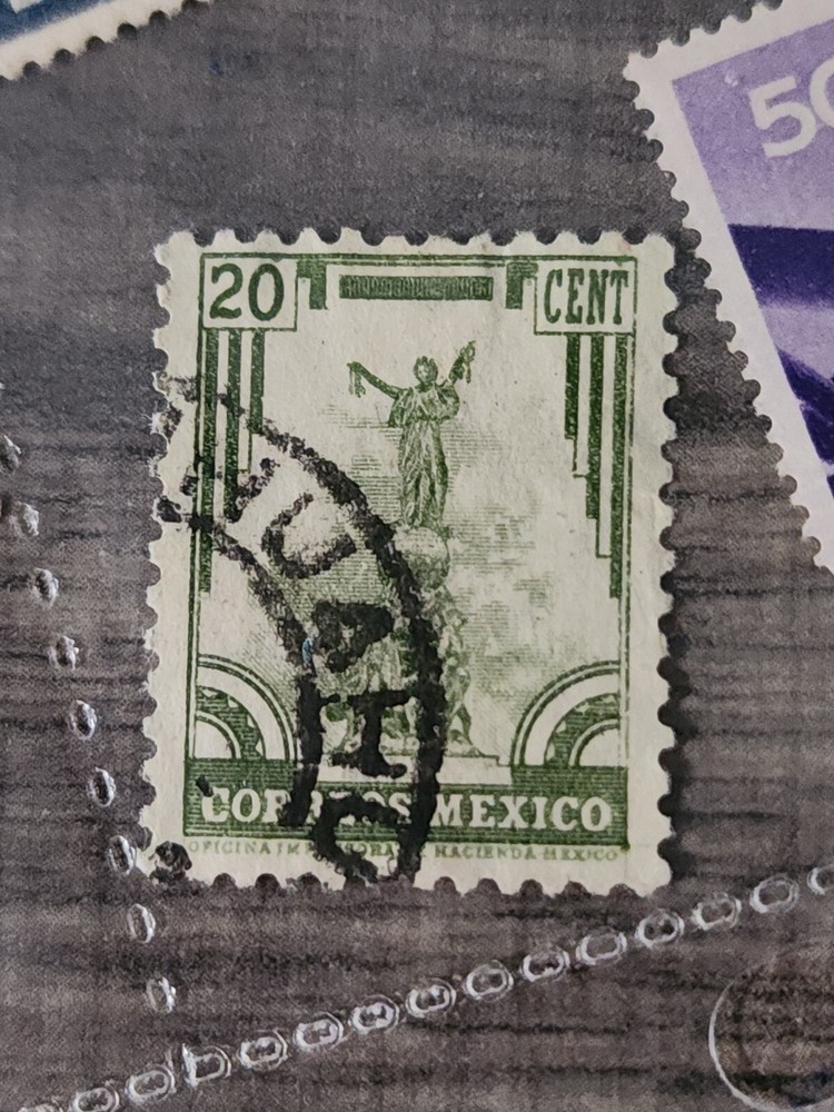 Mexico Foreign 20 Cent Green Stamp Used - #A236