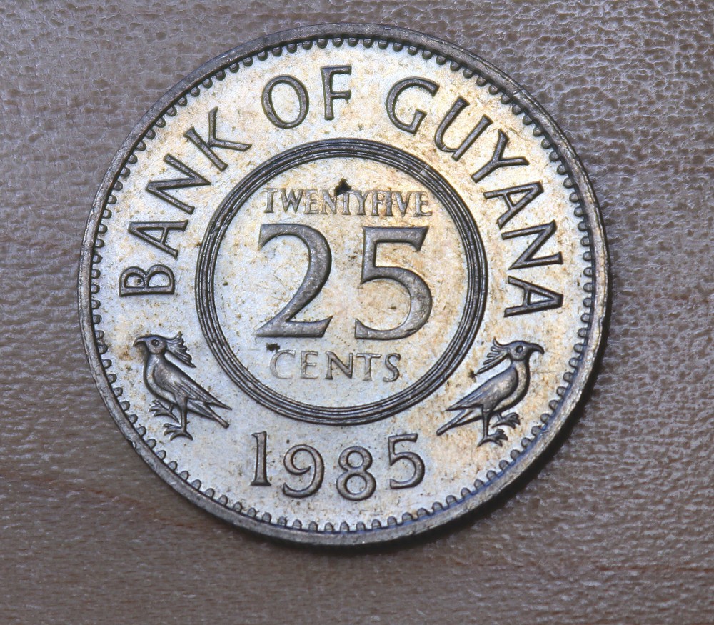1985 Guyana 25 Cents