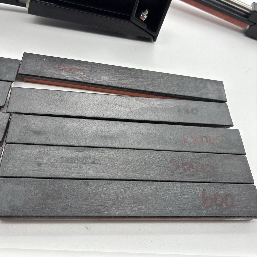 Fixed Angle Knife Sharpener Comes With Seven Whetstone Blocks And Bag